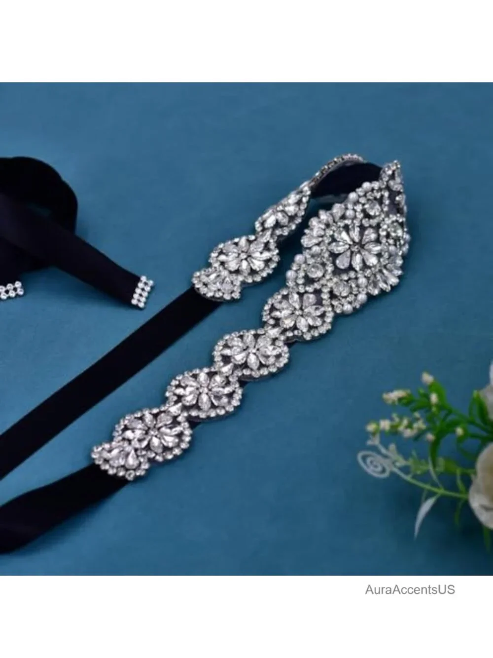 Rhinestone Crystal Belt Sash Wedding Waist Belt for Women